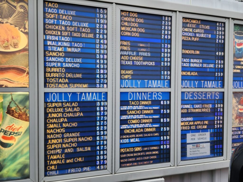 Jolly Tamale Menu 1