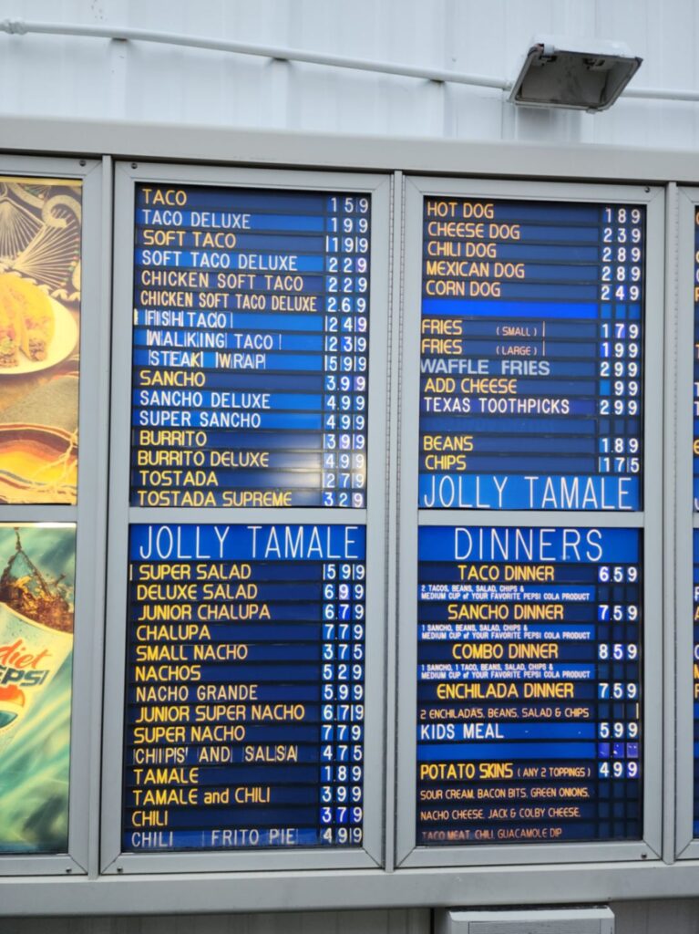 Jolly Tamale Menu 2